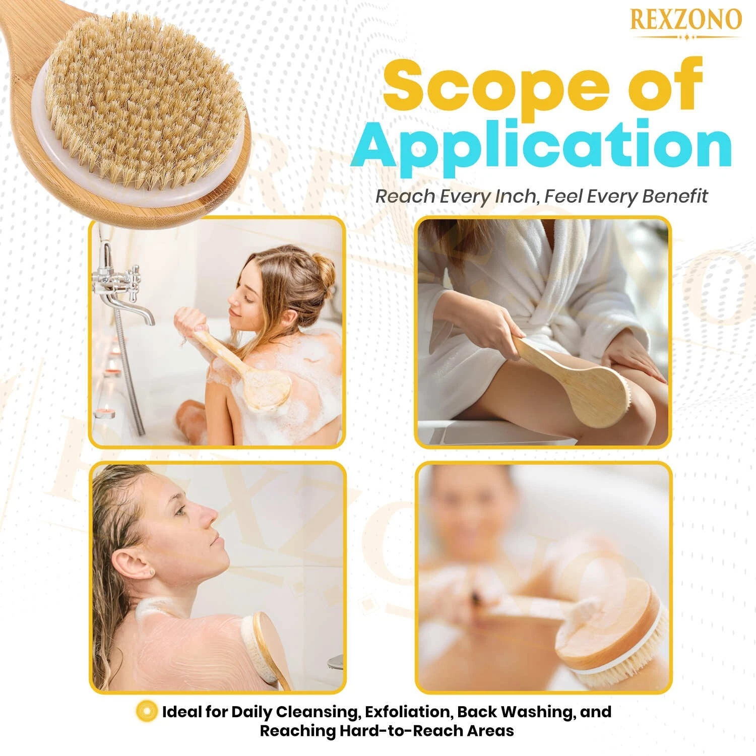 Shower Body Brush Long Handle - Image 7